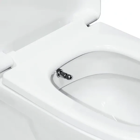 Sanita Luxe. Унитаз-компакт Quadro с функцией биде, двухрежимный, сиденье дюропласт с микролифтом