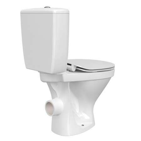 Унитаз-компакт Cersanit Melar 031 64234 горизонтальный выпуск, сиденье дюропласт с микролифтом тонкое, двухрежимный