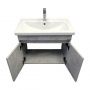 Тумба-умывальник подвесная Comforty Осло-70ПД бетон светлый с раковиной COMO 70