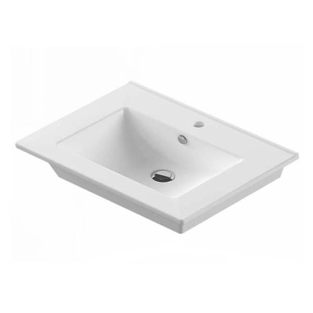 Comforty. Тумба-умывальник Марио-75 дуб темный с раковиной Quadro 75