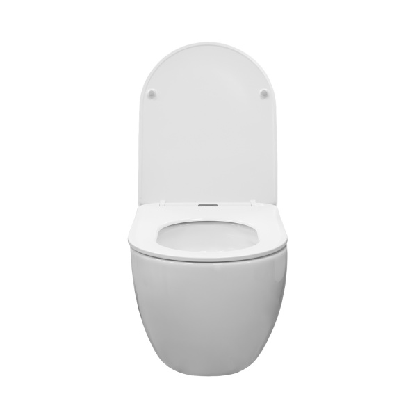 Унитаз подвесной безободковый Comforty CF40253T сиденье дюропласт микролифт тонкое, Торнадо