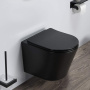 Унитаз подвесной COMFORTY 105MB безободковый чёрный матовый, сиденье дюропласт softclose тонкое, быстросъёмное Унитаз подвесной COMFORTY 105MB безободковый чёрный матовый, сиденье дюропласт softclose тонкое, быстросъёмное
