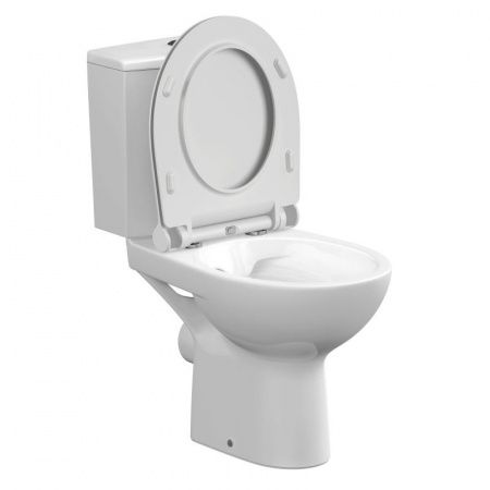 Унитаз-компакт безободковый Cersanit Nature New Clean On 011, 65410, горизонтальный выпуск, тонкое сиденье дюропласт с микролифтом