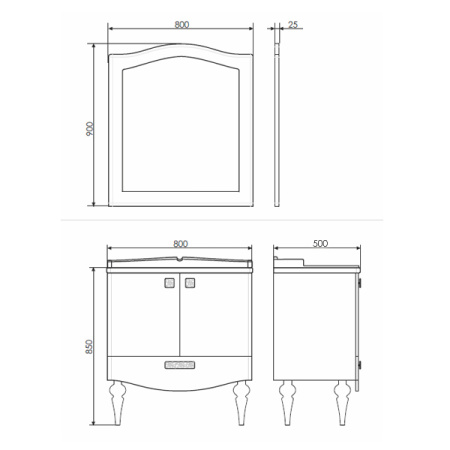 Comforty. Тумба-умывальник "Монако-80-1" белый глянец с раковиной Comforty 3380