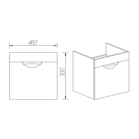 Тумба-умывальник Viant Барселона Como 50 подвесная VBAR50CO-T1YP с раковиной Como 50 Тумба-умывальник Viant Барселона Como 50 подвесная VBAR50CO-T1YP с раковиной Como 50