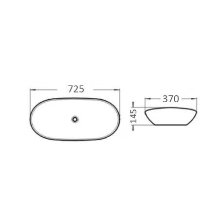 Овальная накладная раковина 70 см Comforty 7811B