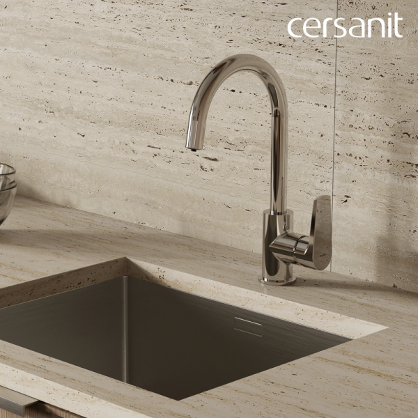 Смеситель для кухни с каналом для фильтрованной воды Cersanit MODUO 64839 хром