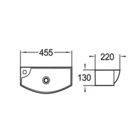 Подвесной умывальник 45 см Comforty 7946R