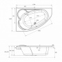 Cersanit. Ванна асимметричная KALIOPE 170x110, левая, белый, P-WA-KALIOPE*170-LNL