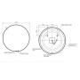 Зеркало Cersanit Eclipse smart 100x100 с подсветкой круглое черная рамка 64149