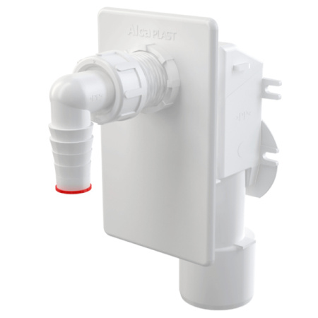 Сифон для стиральной машины AlcaPlast APS4 под штукатурку белый