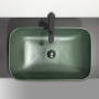 Накладная прямоугольная раковина 61 см Comforty 78575MDG-60 темно зеленый матовый