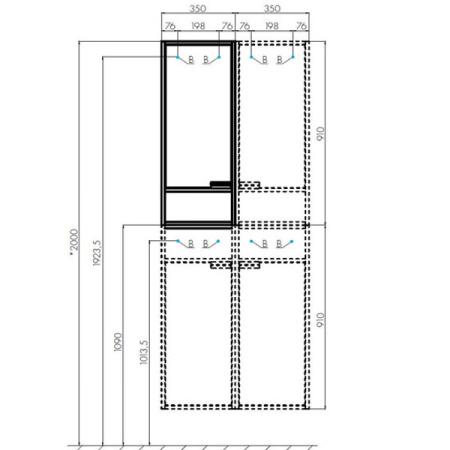 Акватон. Шкаф Флай одностворчатый 1A237903FAX1R белый/дуб крафт правый