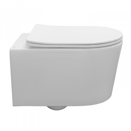 Унитаз подвесной Comforty CF40513R тонкое сиденье дюропласт с микролифтом, белый глянец
