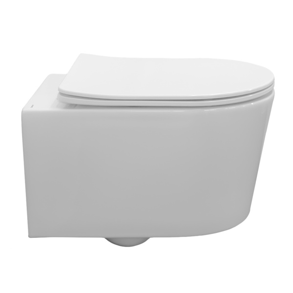 Унитаз подвесной Comforty CF40513R тонкое сиденье дюропласт с микролифтом, белый глянец