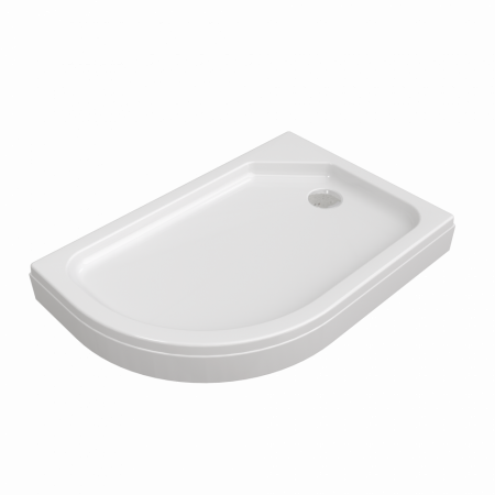 Асимметричный душевой поддон Тритон ПД17 120*80 1/4 круга, низкий, правый в комплекте