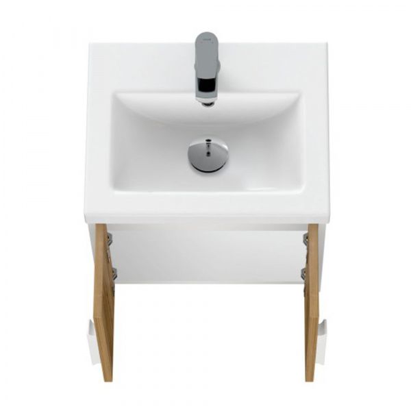 Тумба под раковину подвесная Cersanit Como 50, 69340, орех