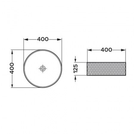 Круглая раковина из закаленного стекла 40 см Comforty CF21004(400) серый дым