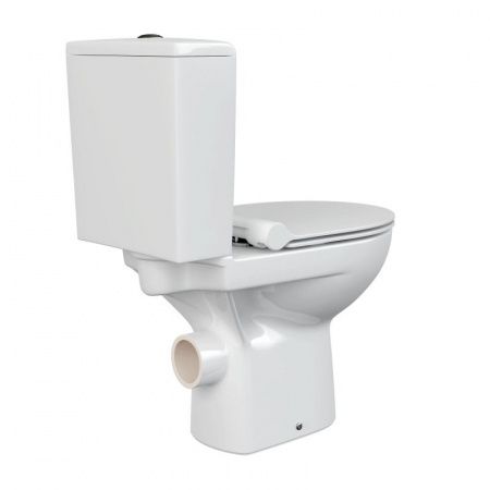 Унитаз-компакт безободковый Cersanit Nature New Clean On 011, 65410, горизонтальный выпуск, тонкое сиденье дюропласт с микролифтом