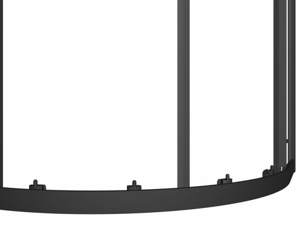 Душевое ограждение Comforty A 511, прозрачное стекло 6 мм, чёрный профиль, 900*900*1950 мм