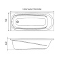 Прямоугольная акриловая ванна 1ACReal Европа 170*70