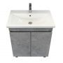 Тумба-умывальник напольная Comforty Осло-70НД бетон светлый с раковиной COMO 70