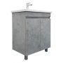 Тумба-умывальник напольная Comforty Осло-70НД бетон светлый с раковиной COMO 70