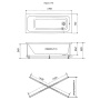Прямоугольная акриловая ванна Тритон Прага 170*70