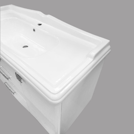 Comforty. Тумба-умывальник "Монако-120" белый глянец с раковиной Comforty 3312