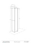 Шкаф-колонна Акватон Лондри 1A260603LH010 узкая для швабры, ширина 312 мм