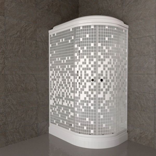 Душевая кабина Тритон Коралл 120*80 А левый угол, низкий поддон, стекло мозаика