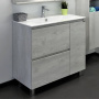 Comforty. Тумба-умывальник Верона-90 дуб белый с раковиной Quadro 90 Comforty. Тумба-умывальник Верона-90 дуб белый с раковиной Quadro 90