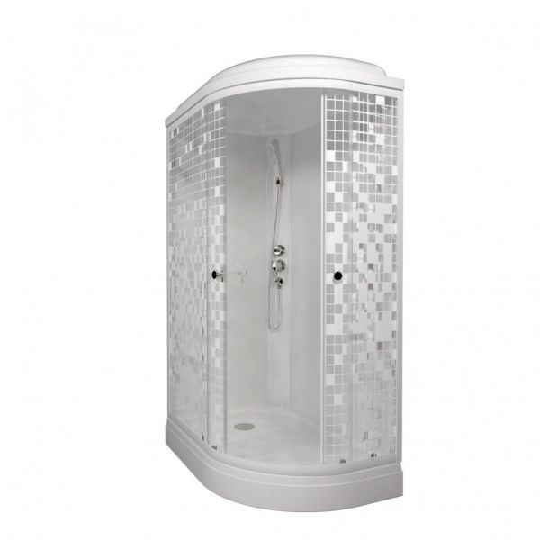 Душевая кабина Тритон Коралл 120*80 А левый угол, низкий поддон, стекло мозаика