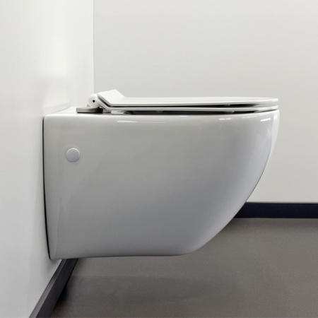 Унитаз подвесной Comforty 104 ободковый, сиденье дюропласт softclose тонкое, быстросъемное