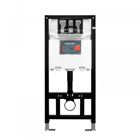 Скрытая система инсталляции для подвесного унитаза Comforty CF3GT1900-10BL с клавишей управления CF3BT7912BL (черная матовая)