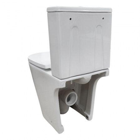 Безободковый унитаз-компакт Comforty CF41363C1 универсальный выпуск, двухрежимный, сиденье дюропласт с микролифтом