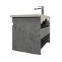 Тумба-умывальник подвесная Comforty Осло-70ПД бетон светлый с раковиной COMO 70