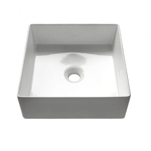 Накладная квадратная раковина Comforty 78735-36 фарфор, белая