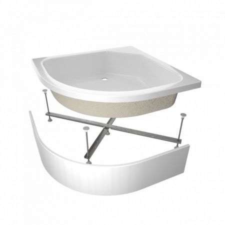 Поддон душевой Тритон ПД20 1/4 круга, средний 80х80 в комплекте