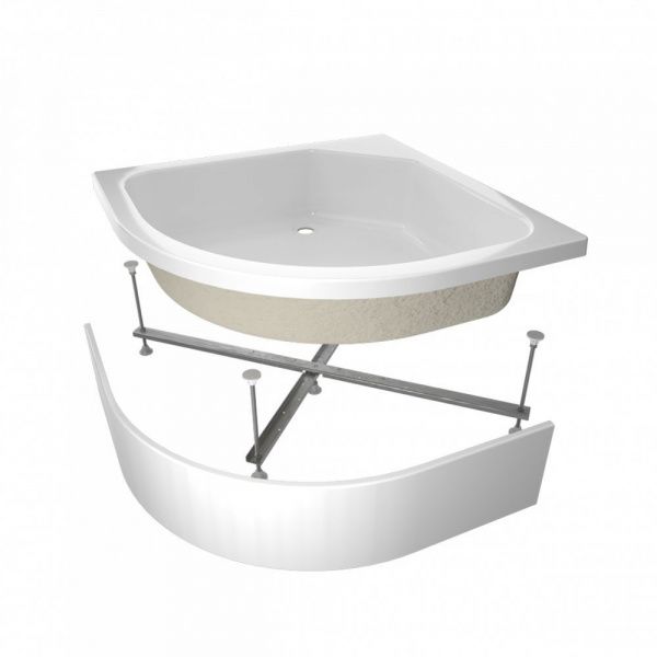 Поддон душевой Тритон ПД20 1/4 круга, средний 80х80 в комплекте