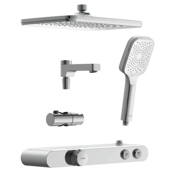 Душевая система с термостатом и изливом Cersanit VIVO 64529 душ 3 режима, шланг 150 мм