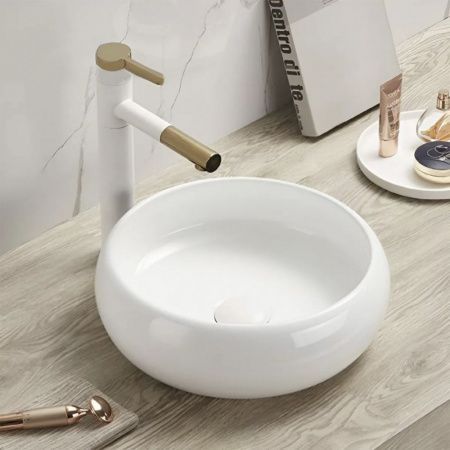 Comforty. Донный клапан с белым керамическим верхом DK-01