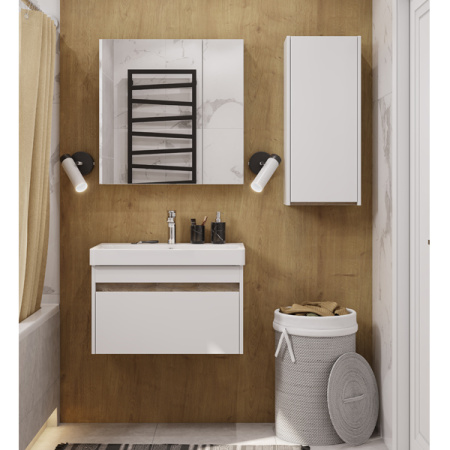 Шкаф подвесной Акватон Марти 1A270203MY010 белый/дуб эндгрейн