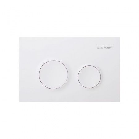 Готовый комплект Comforty 00-00022739CF: унитаз подвесной безободковый CF41273WH + инсталляция CF3GT1900-10WH  с белой матовой клавишей