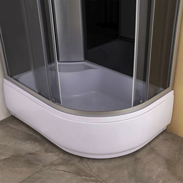 Душевая кабина Comforty 302L NEW левый угол, серое стекло, заднее черное стекло, 1200*800*2150