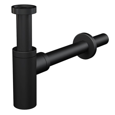 AlcaPlast A400BLACK Дизайн Cифон для умывальника, d 32мм, круглый, цельнометаллический круглый черный