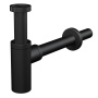 AlcaPlast A400BLACK Дизайн Cифон для умывальника, d 32мм, круглый, цельнометаллический круглый черный