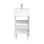 Тумба-умывальник Акватон Сканди Doors 45 Белый матовый/Белый глянец 1A278701SD010 с раковиной Адриана-45