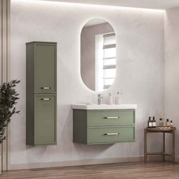 Шкаф-колонна для ванной Акватон Нео-Классика цвета Кипарис 1A284603NC5E0