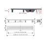 AlcaPlast. "Симпл" желоб водоотводящий L 850 мм, с порогами, для перфорированной решетки, пластик, APZ9-850M